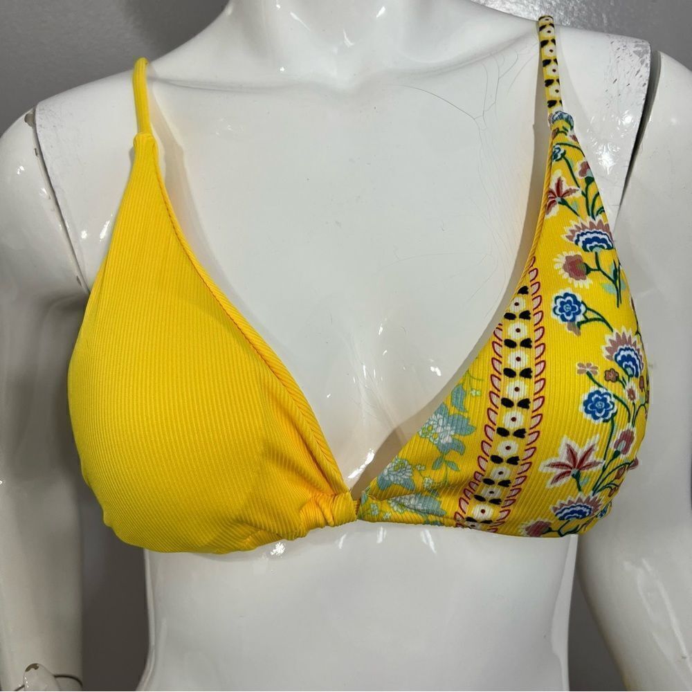 NWT Yellow Floral Print String Bikini - Juniors Large - Picture 7 of 16